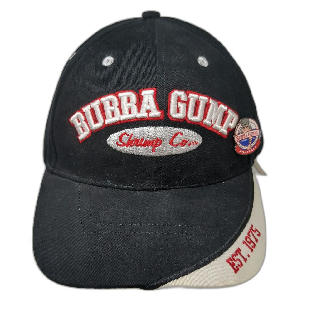 Bubba Gump Shrimp Co Baseball Cap Black Red White One Size Monterey Est 1975 Hat